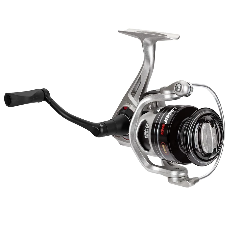 Lew's (LSG300A Laser SG Speed Spin Freshwater Spinning Fishing Reel, Size 300 Reel, Right or Left-Hand Retrieve, 5.2:1, Zero Reverse 1-Way Clutch Bearing, Silver