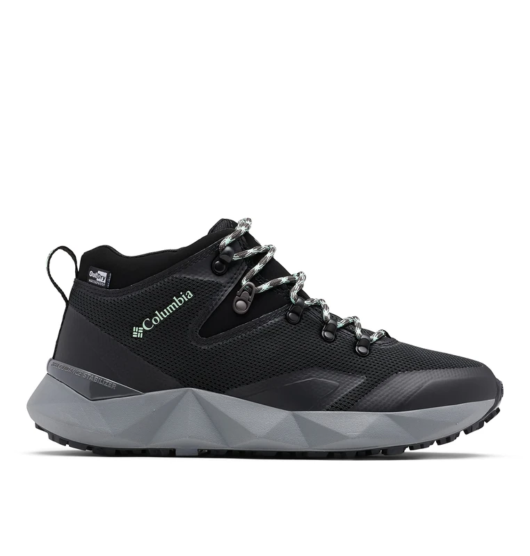 Columbia Women's Facet 60 Outdry Shoes, Black, Vivid Mint, 4 - Image 1