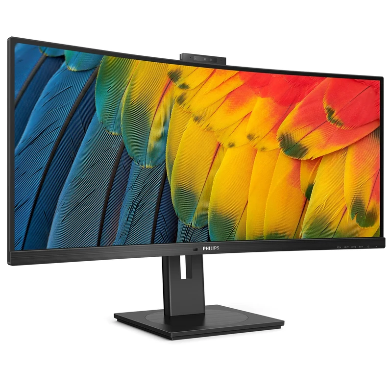 Philips Monitors 346E2CUAE - 34 inch WQHD Curved Monitor, 100Hz, 1ms, VA, USB-C Dock, Speakers , Height Adjust (3440 x 1440, 300 cd/m² HDMI / DP / USB-C)
