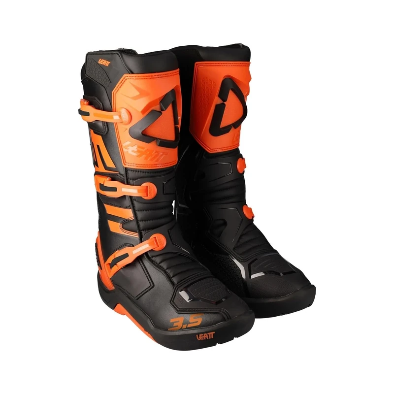 Leatt Motocross Boots 3.5 Black, Orange, 43