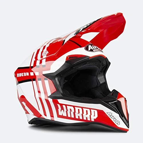 Airoh Helmet Junior Wraap Smile Red Matt Yxs