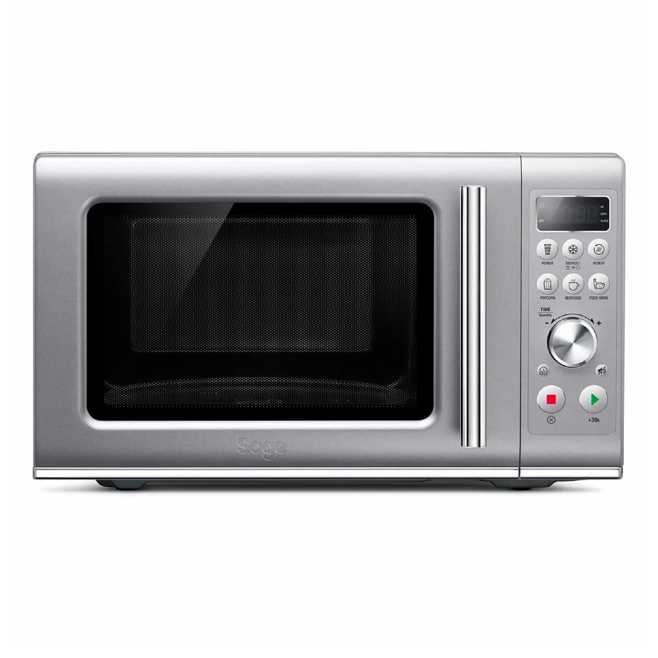 Sage - The Compact Wave Soft Close Microwave, Silver