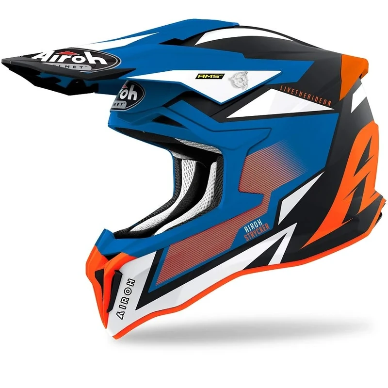 Airoh Helmet Striker Axe Orange/Blue Matt M