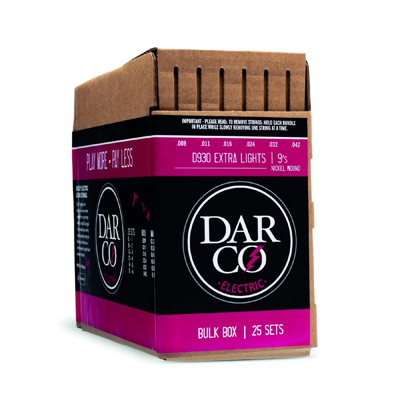 DARCO Darco Electric Extra Light Nickel Wound 9-42 String Set of 25 - Image 1