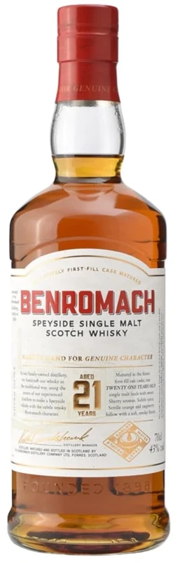 Benromach 21YO Single Malt Scotch Whisky | 70 cl | 43 Percent ABV