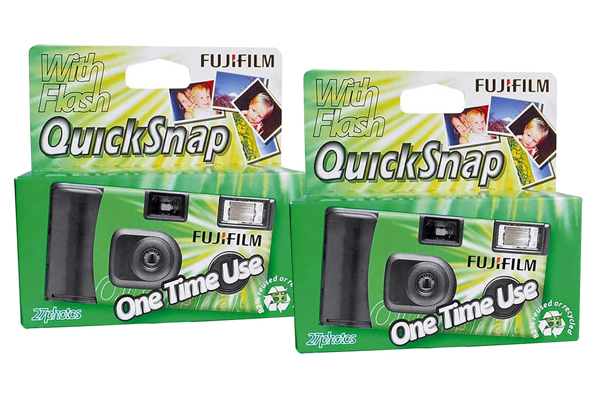 Fujifilm Superia Xtra 400 VV Type 27 Exp QuickSnap Disposable Camera x2 Pack