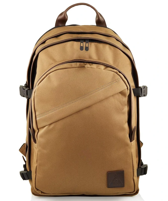 Invicta Backpack, Round Lux Unisex, Large Capacity, practical Italian Design, beige/brown