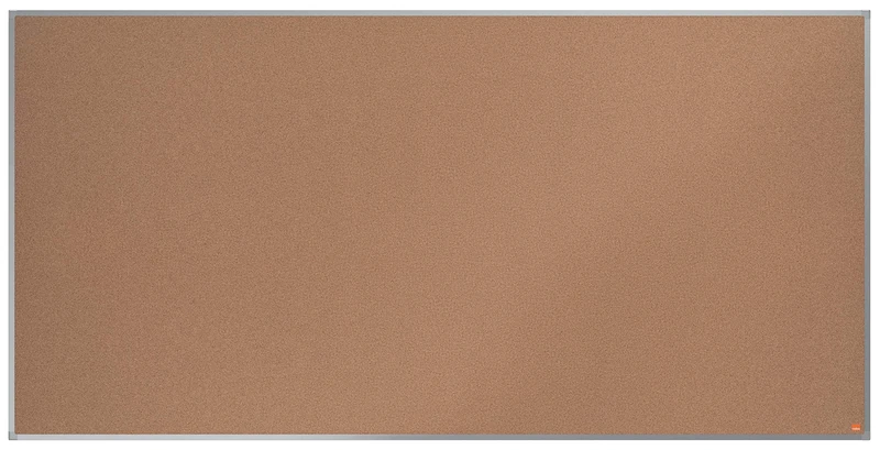 Nobo Cork Noticeboard, 2000 x 1000mm, Aluminium Trim, Corner Wall Mounting, Essence Range, Light Brown, 1915347