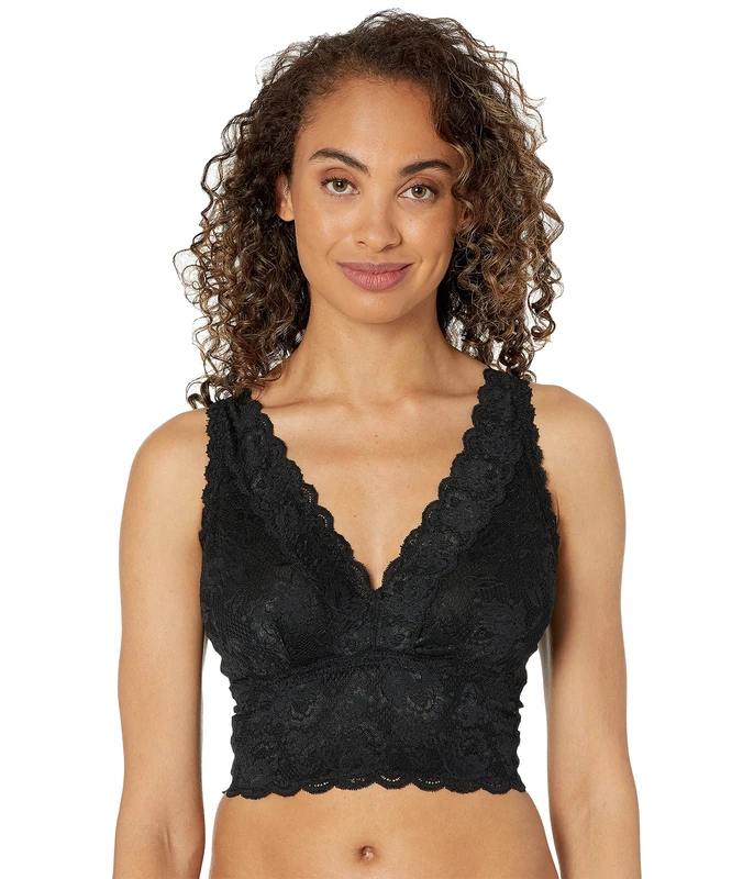 Cosabella Women's Say Never Curvy Plungie Longline Bralette Plunge Bra, Black, S