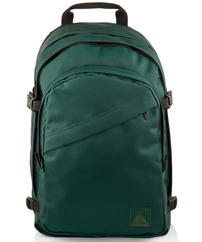 Invicta Backpack, Round Plus Unisex, Large Capacity, practical Laptop Sleeve, Italian Design, green