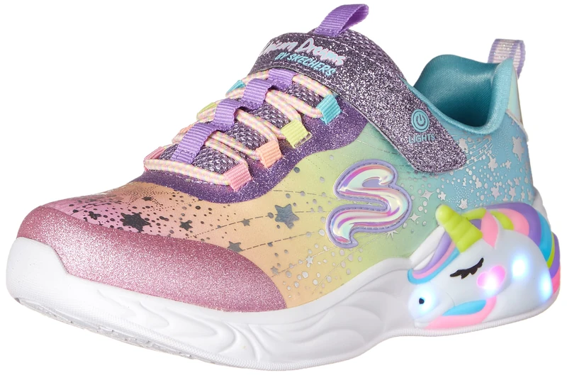 Skechers Girl's Unicorn Dreams Sneaker, Purple Textile Multi Trim, 11 UK
