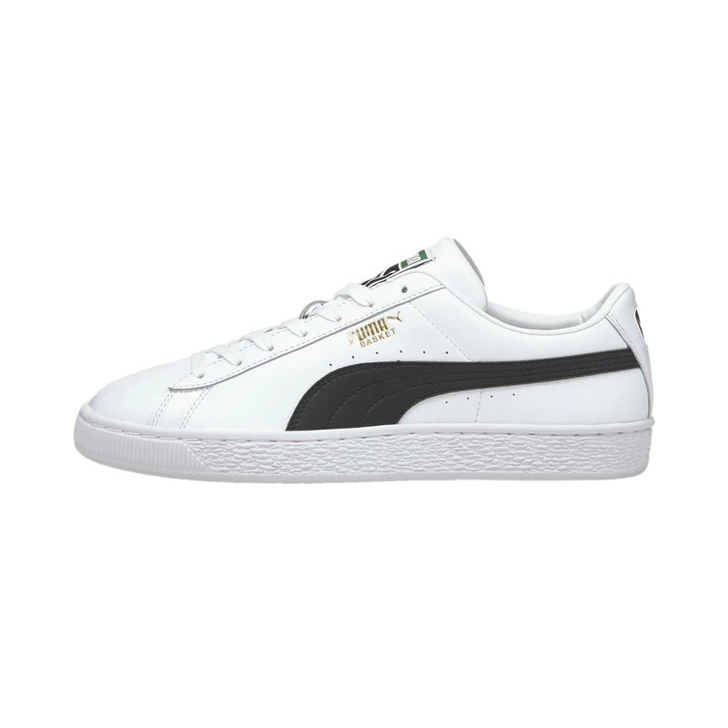 PUMA Men's Basket Classic XXI Sneaker, White Black, 4 UK