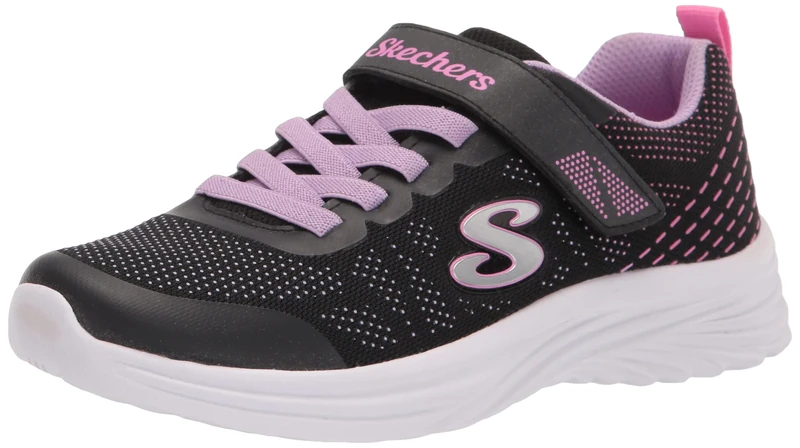 Skechers Girl's Dreamy Dancer Radiant Rogue Trainers, Black & Lavender Mesh/Multi Trim, 10 UK
