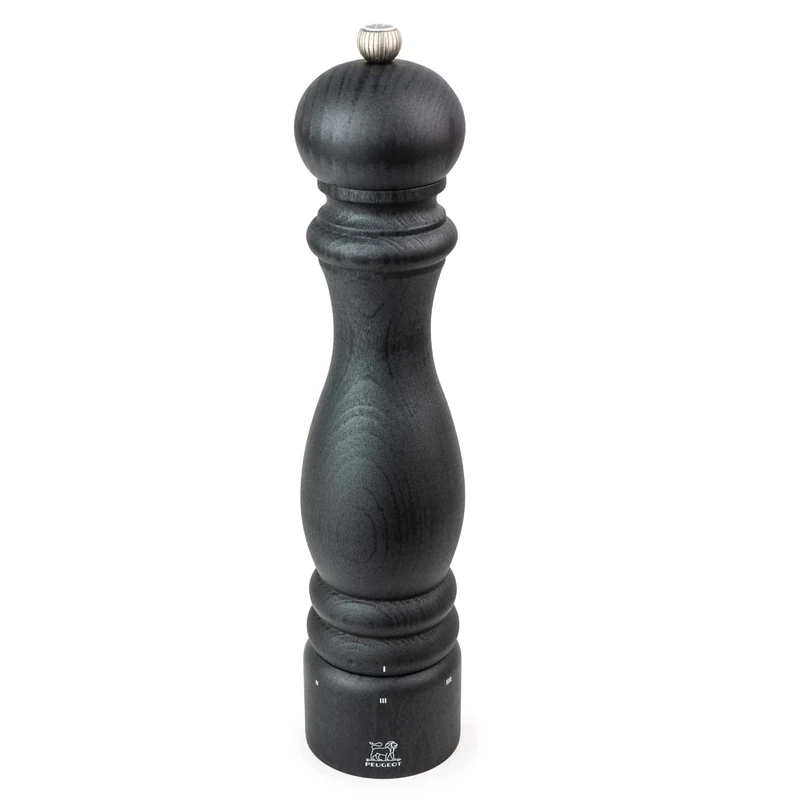 PEUGEOT - Paris u'Select 30 cm Pepper Mill - 6 Predefined Grind Settings - Made with PEFC Certified Wood - Made in France - Black Laquered Colour