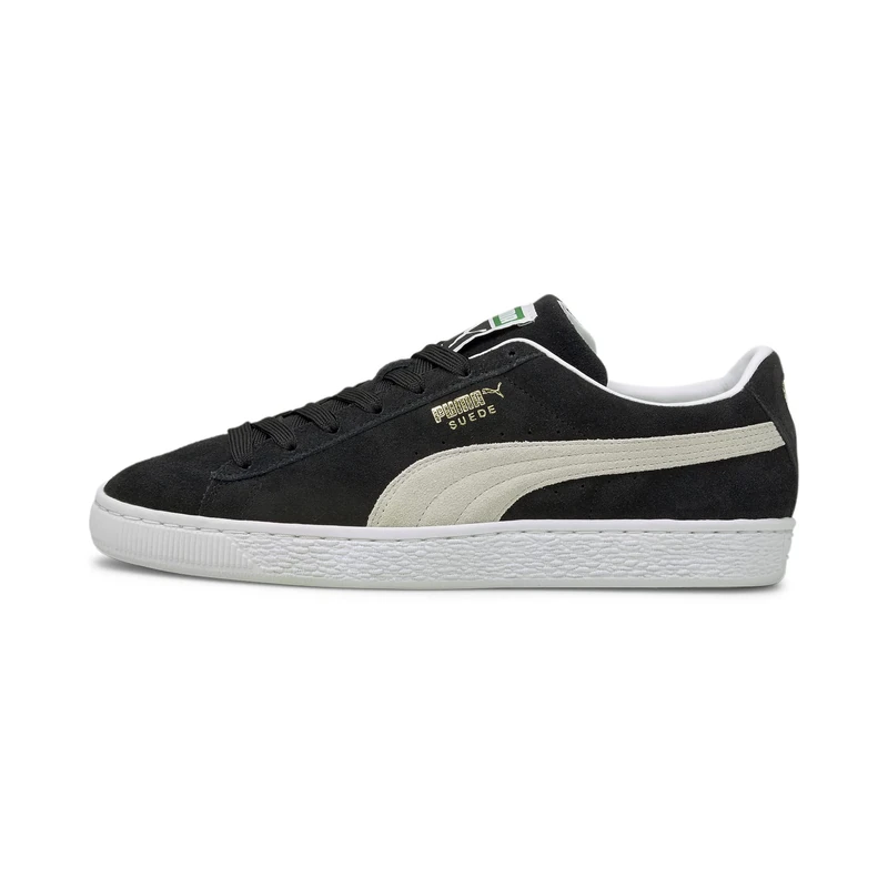 PUMA Mens Leather Classic XXI Trainers - Black/White - 4.5