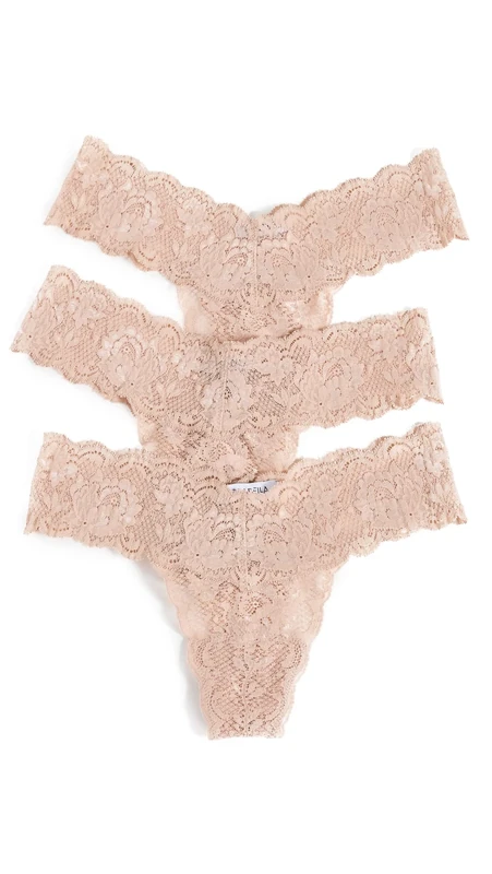 Cosabella Women's Say Never Cutie Low Rise Thong 3 Pack Panties, Sette/Sette/Sette, One Size