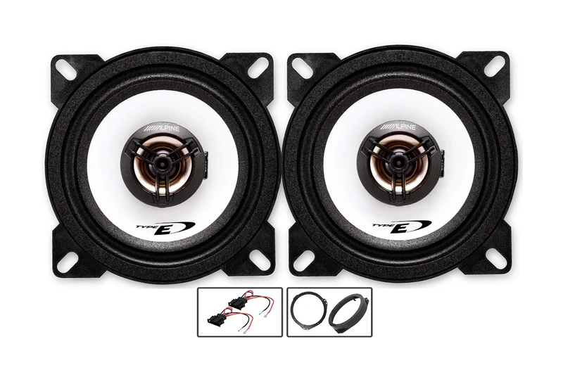 Vauxhall Corsa D Speaker upgrade Rear Door Alpine car speakers 4" 10cm 120W