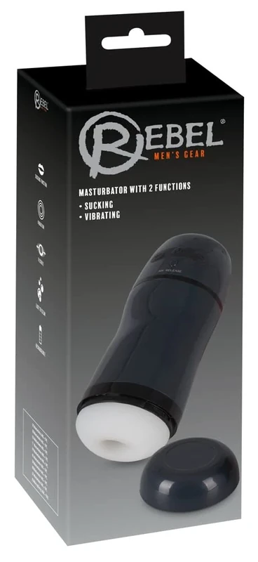 Rebel Vibrating Masturbator-05986400000 Black One Size