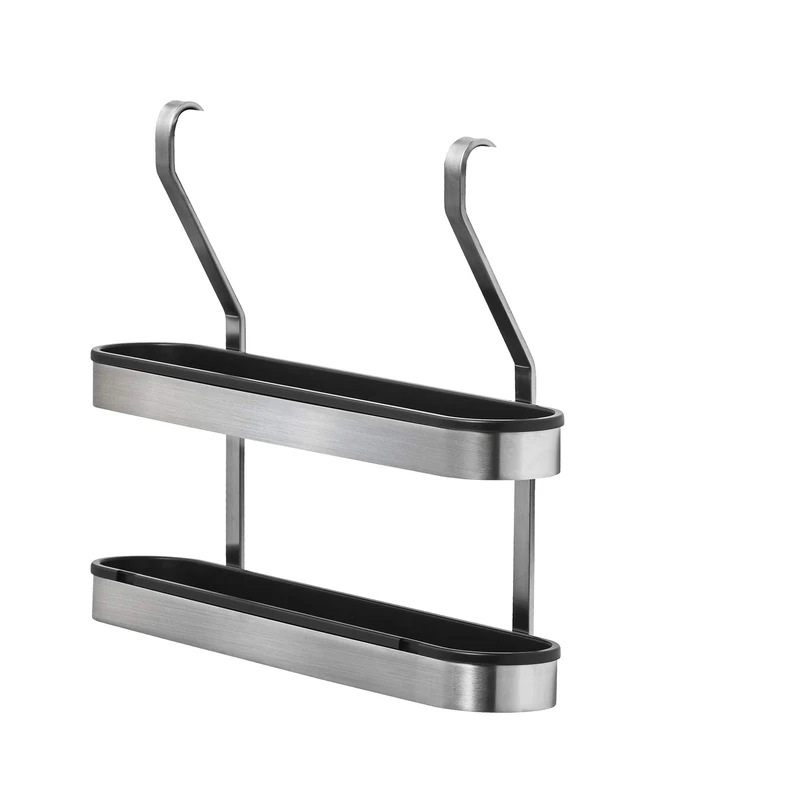 AMARE Spice Rack, Stainless Steel Plastic, Black, Normal