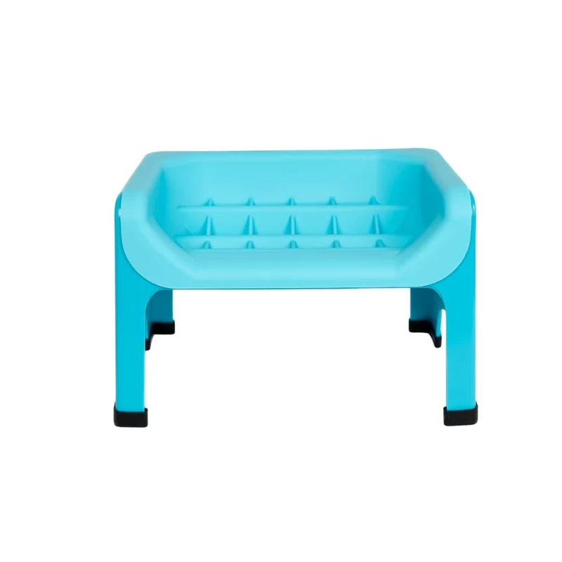 The Fluff Trough Elevated Dog Bowl Feeder For Healthy Posture & Digestion, Minimizes Neck Strain, Ideal for Flat-Faced Pets, Vet Recommended, Dishwasher Safe, Teal