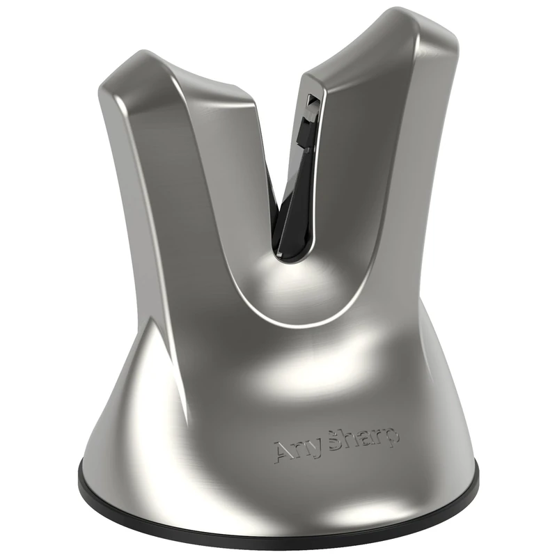 AnySharp XBlade Professional Knife Sharpener with PowerGrip, Silver