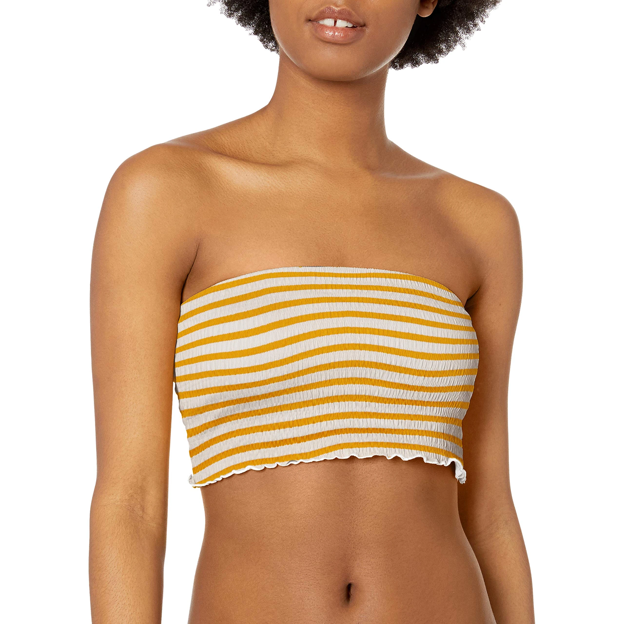 Body Glove Women's Standard Sunrise Tube Bikini Top Swimsuit, French Riviera Stripe, X-Small