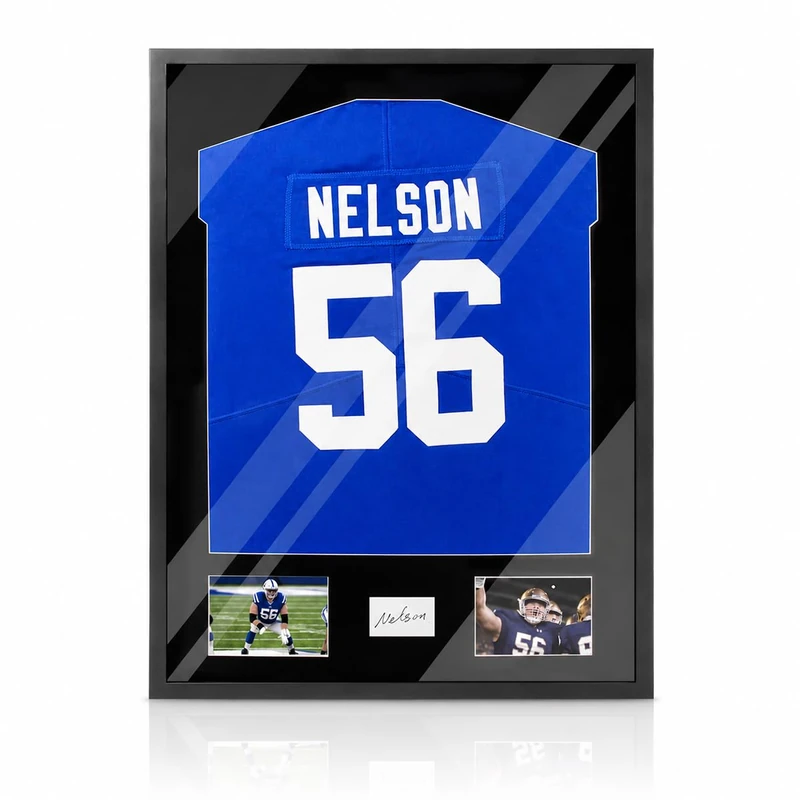 Snail 32"x24" Jersey Frame Display Case Wooden Wall Mounted Matt Black Shadow Box for Baseball Basketball Football Soccer Hockey Sport Shirt, Plus Displaying Two Idol's Photos and One Signature