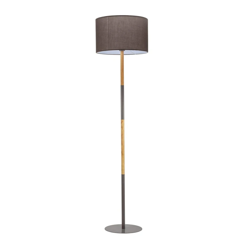 Pauleen 48115 Grand Purity Floor luminaire max. 20W E27 Grey/Wood Look 230V Fabric/Metal