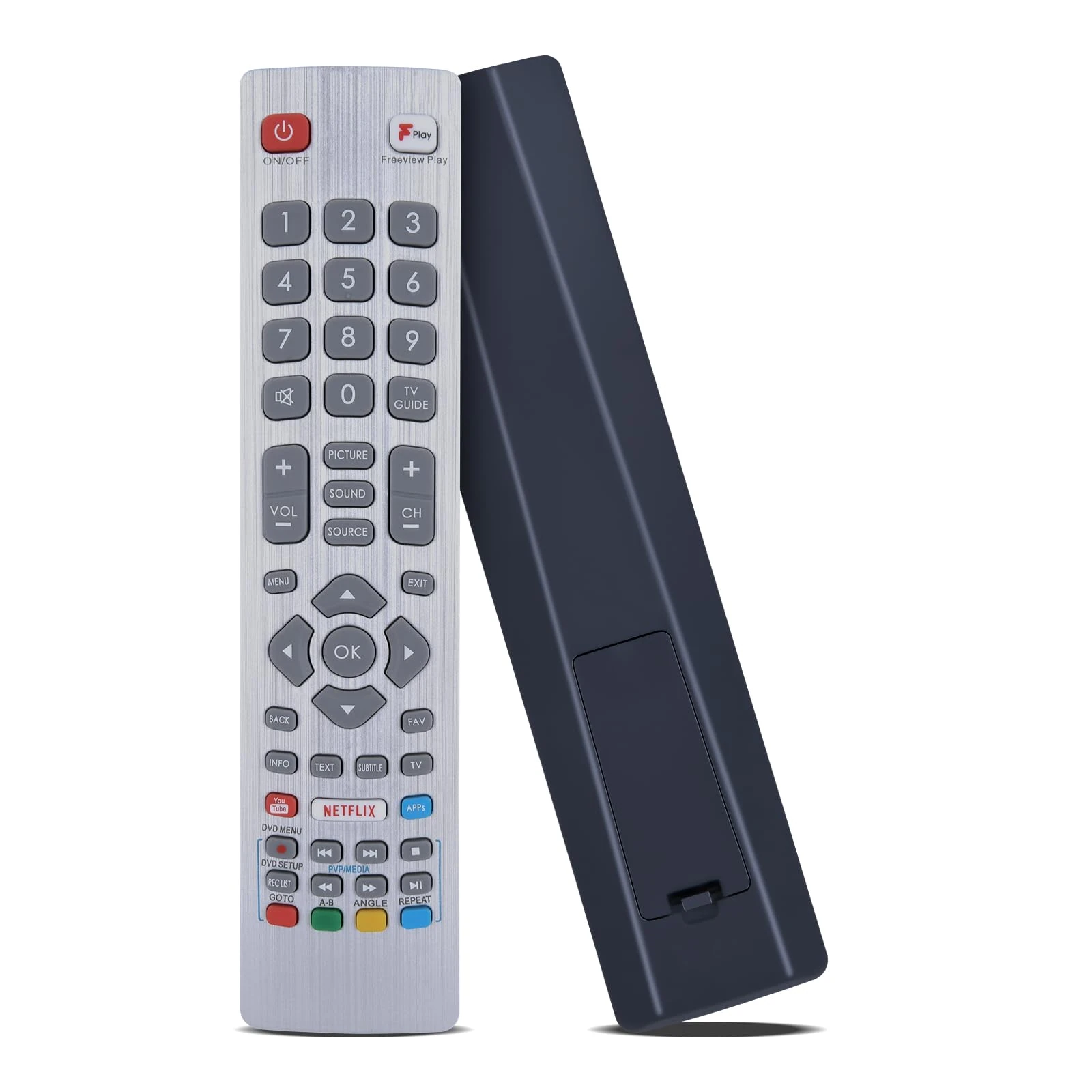 GOUYESHO Generic SHW/RMC/0121 Replacement Remote Control Compatible with Sharp Aquos Smart TV LC-40FG5141KF LC-40FG5151KF LC-40FG5341KF, with 4 Shortcuts Button (No Setup Required)