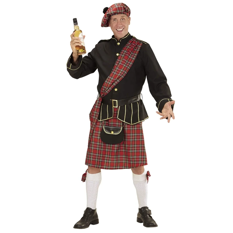 Widmann 59239 Scottish Costume Set - Jacket, Skirt, Hat, XXL