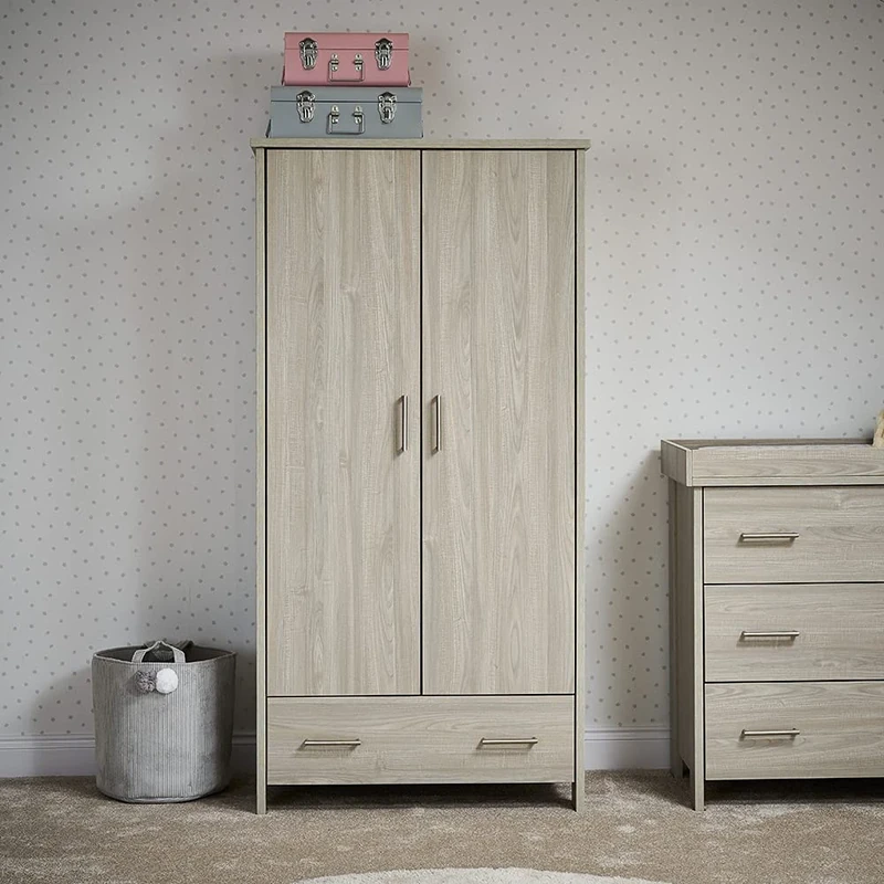Obaby Nika Double Wardrobe -Grey Wash, 28OB1014