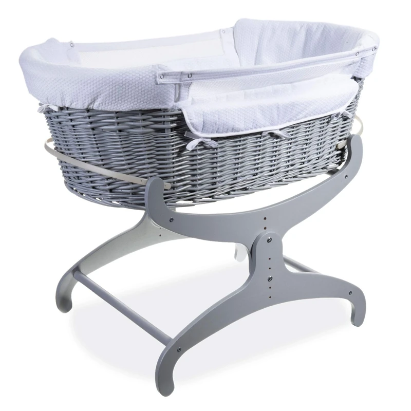 Clair de Lune Award Winning Cotton Dream Bedside Crib, Grey