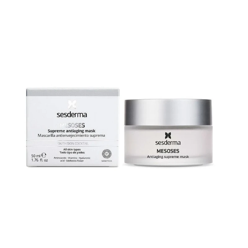 Sesderma Mesoses – Supreme Anti-Aging Cream – Anti-Wrinkle Face Cream – Hyaluronic Acid – Day & Night Facial Cream – 50 ml