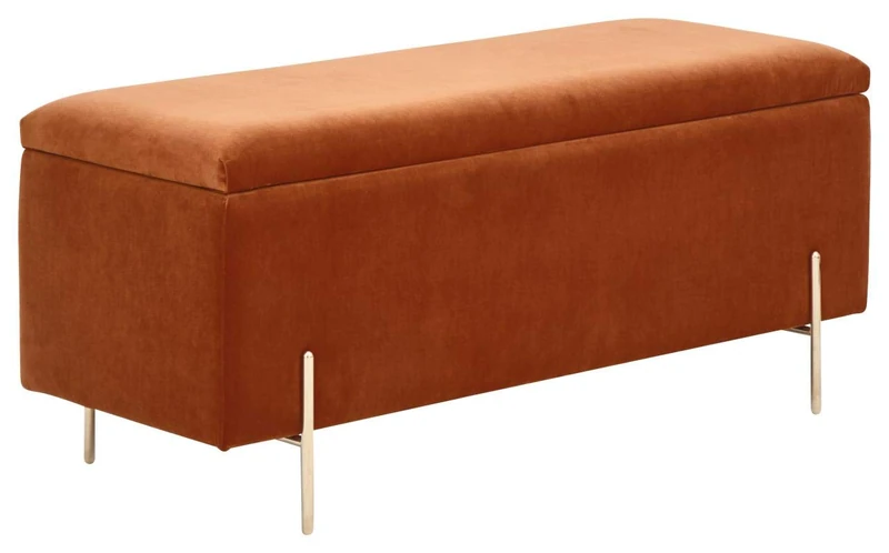 GFW Mystica Ottoman Storage Bench Russet