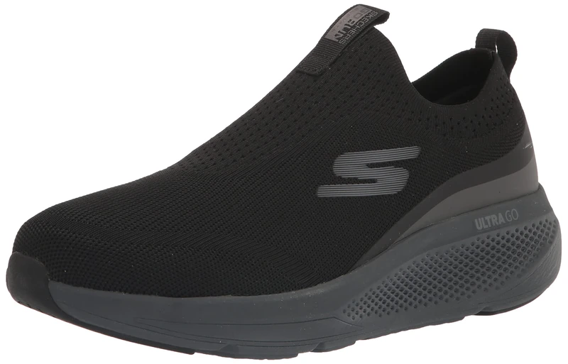 Skechers Men's GOrun Elevate-Slip On Performance Athletic Running & Walking Shoe Running, Black, 9US/ 8UK