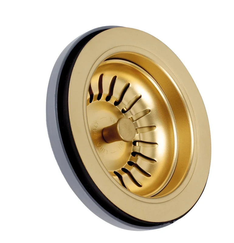 lira Universal Pearl Gold Basket Drain for Sinks