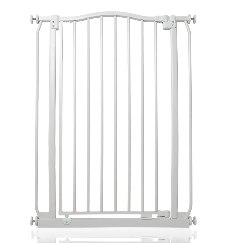 Safetots Extra Tall Curved Top Safety Gate, 71cm - 80cm, Matt White, Extra Tall 100cm in Height, Pressure Fit Stair Gate, Baby Gate for Doors Hallways and Spaces, Safety Barrier, Easy Installation