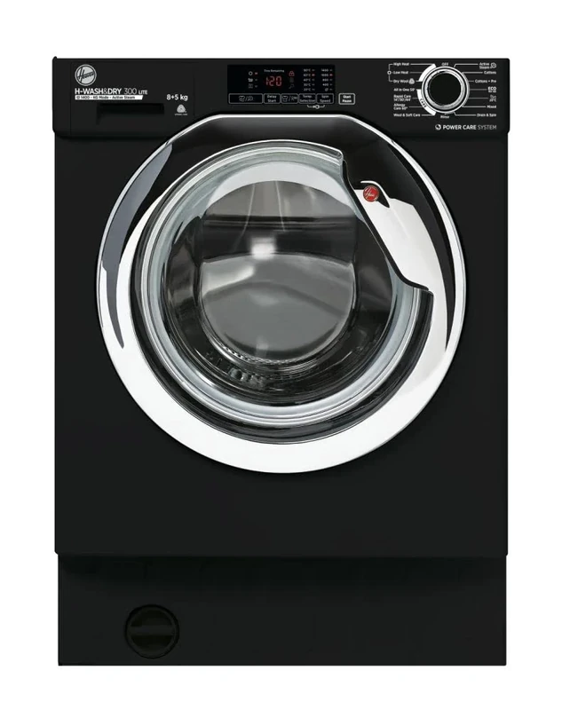 Hoover HBDS 485D1ACBE-80 8+5Kg 1400 Rpm Integrated Washer Dryer, Black