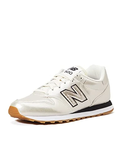 New Balance Women's 500v1 Sneaker, Light Gold Metallic, 8 UK