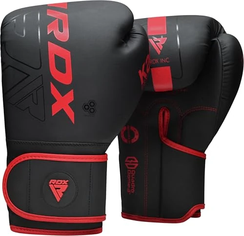 RDX Boxing Gloves, Pro Training Sparring, Maya Hide Leather, Muay Thai MMA Kickboxing, Men Women Adult Kids, Heavy Punching Bag Mitts Pads Workout, Ventilated Palm, Multi Layered 6 8 10 12 14 16 18Oz