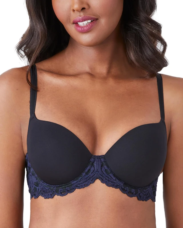 Wacoal Women's Instant Icon Contour Bra, Black/Eclipse, 40DD