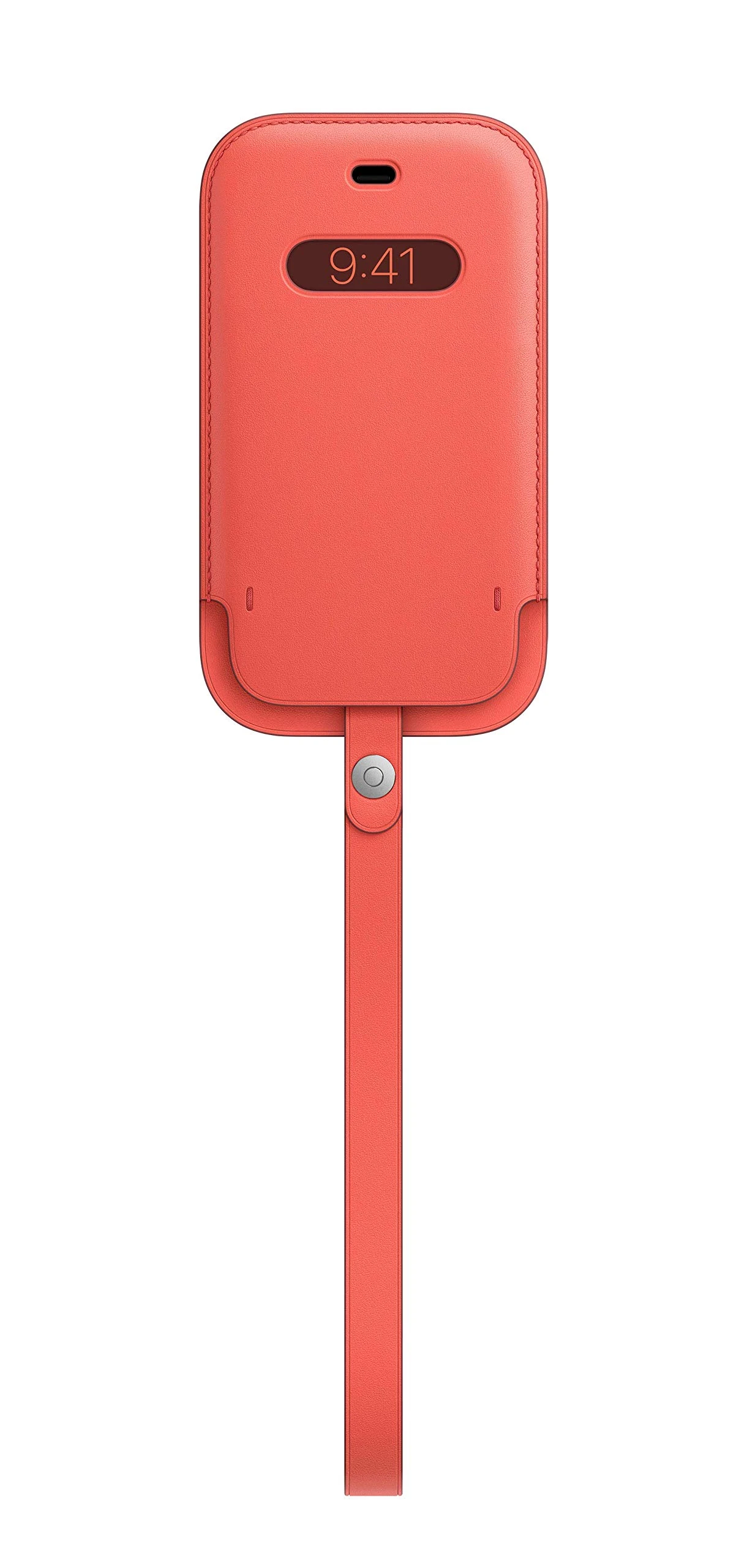 iPhone 12 mini Leather Sleeve with MagSafe - Pink Citrus