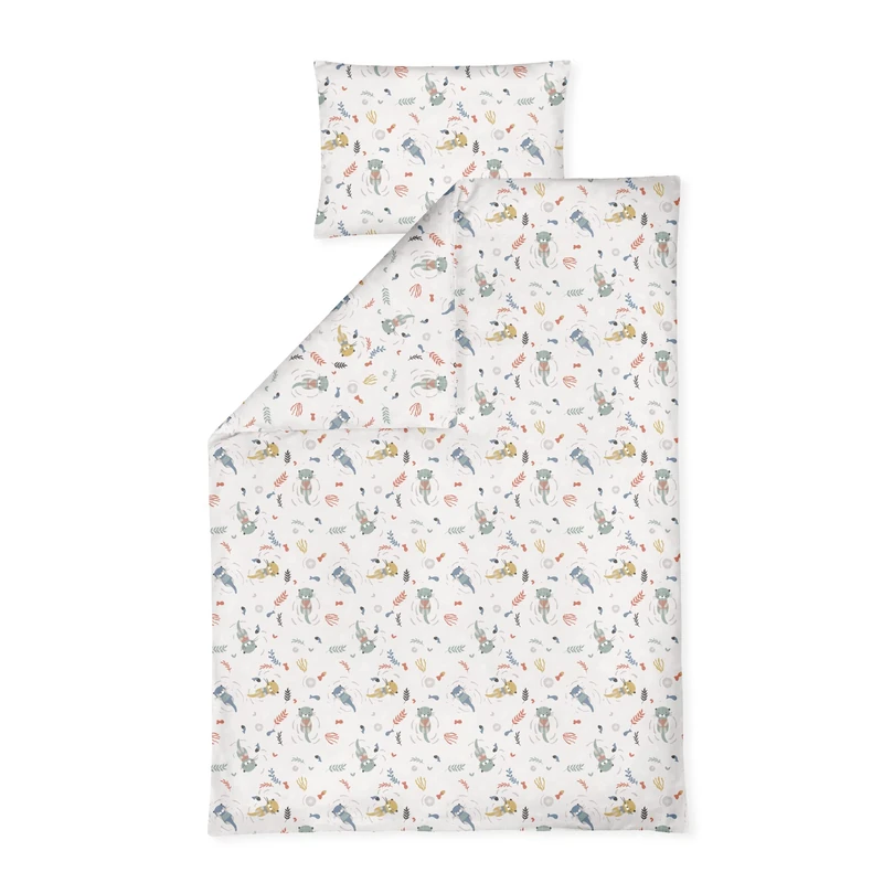 Julius Zöllner Jersey Children's Bed Linen 100 x 135 cm + 40 x 60 cm, 2-Piece Set Consisting of Duvet Cover and Pillowcase, 100% Jersey Cotton, with Zip, Standard 100 by Oeko-Tex, Little Otti