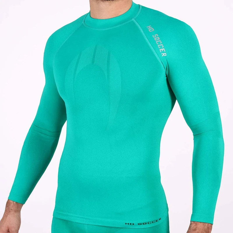 HO Soccer Underwear Shirt Performance ML Green Thermal Long T-Shirt Adult Unisex Green XL