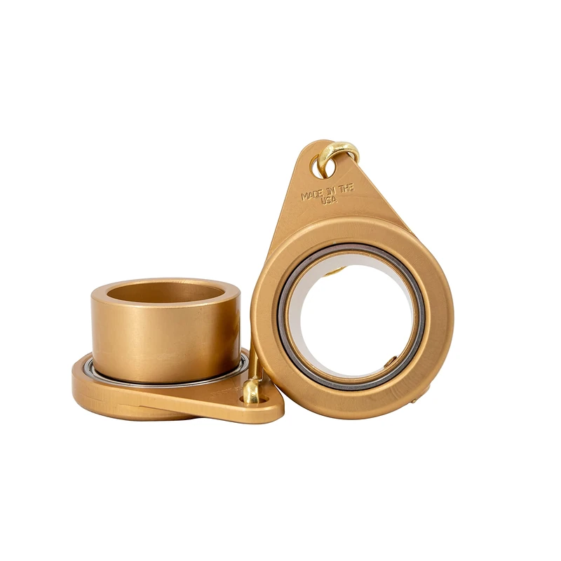 Stanwood Wind Sculpture Non Tangle Flagpole Swivel/Rotating Ring, Anodized Aluminum Spinner with Stainless Steel Bearing - 1 1/4", Pack of 2 - Made in The USA, Large Size