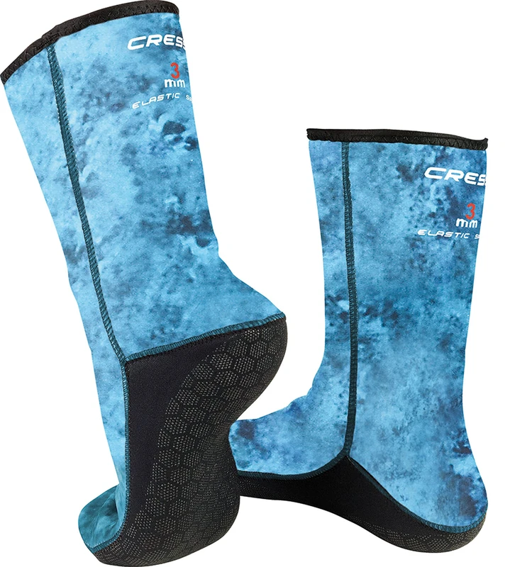 Cressi Unisex Hunter 3 mm neoprene socks for aquatic activities, Camo blue, M UK