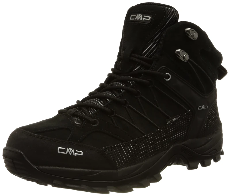 CMP Rigel Mid Trekking Shoes Wp Nero-Nero UK 8