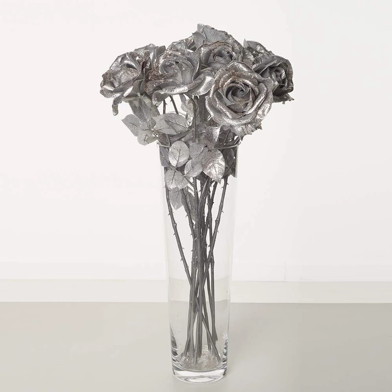 Express Flor -12 x Artificial Roses with Glow in the Dark Effect - Image 1