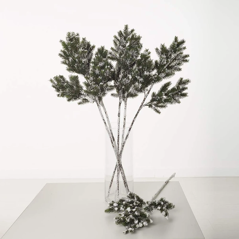 Express Flor -6 Snowy Artificial Pine Branches - Image 1
