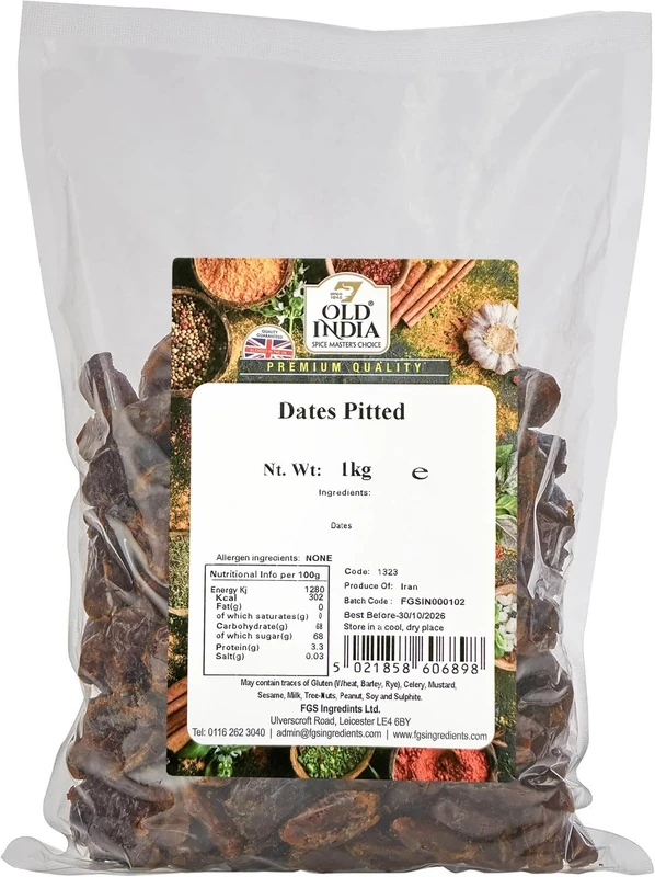 Old India Dates Pitted 1kg